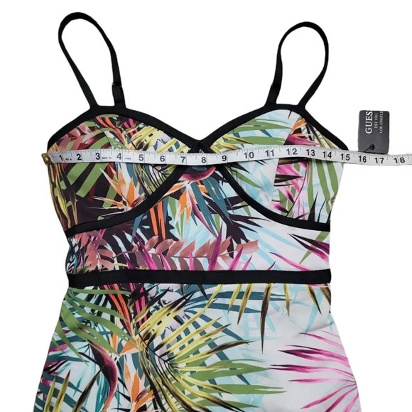 Guess Scuba Tropical Spaghetti Straps Mini Dress - Picture 9 of 12